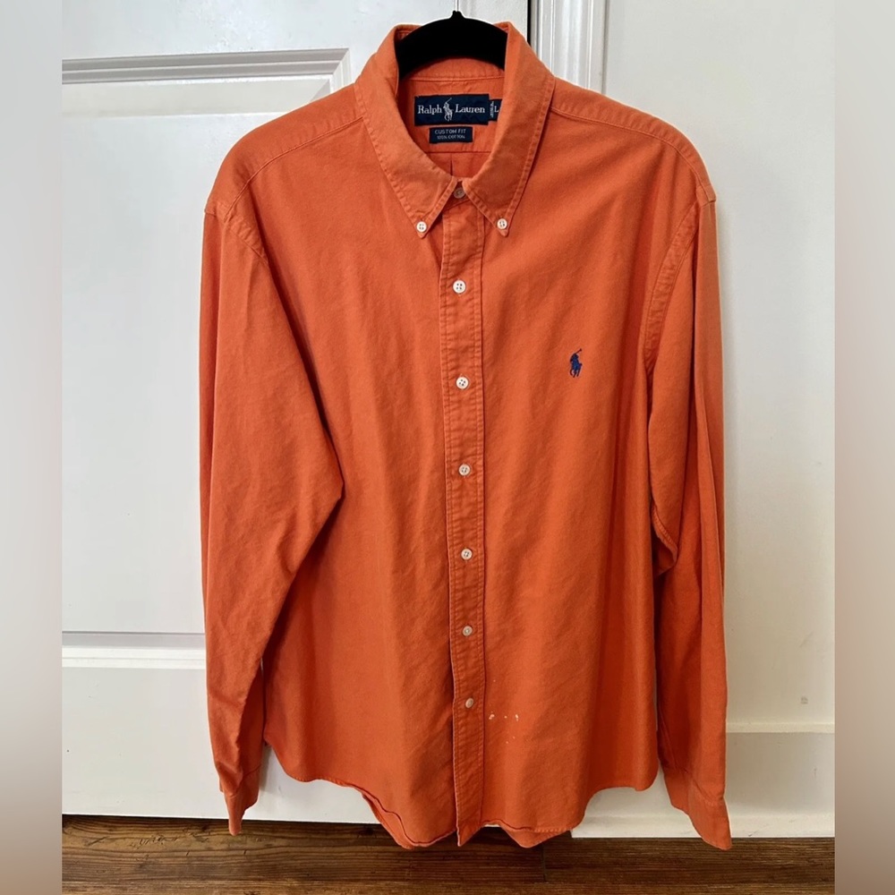 Polo Ralph Lauren Shirt Men Large Button Down Long Sleeve Vintage 90s Casual